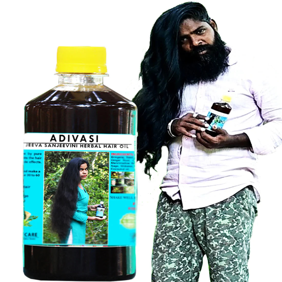 Jhadiwalo Adivasi Jeeva Sanjeevini Herbal Hair Oil - 500ML