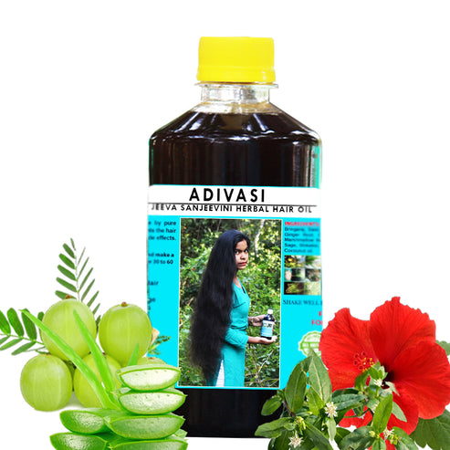 Jhadiwalo Adivasi Jeeva Sanjeevini Herbal Hair Oil - 500ML